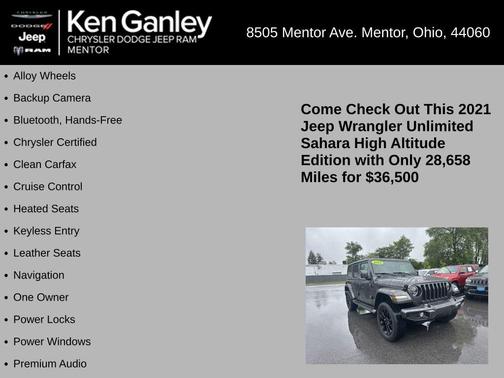 2021 Jeep Wrangler Unlimited Sahara Altitude
