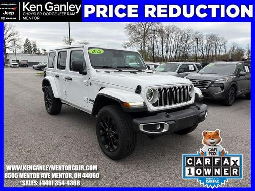 Bright White Clearcoat 2025 Jeep Wrangler 4xe Sahara