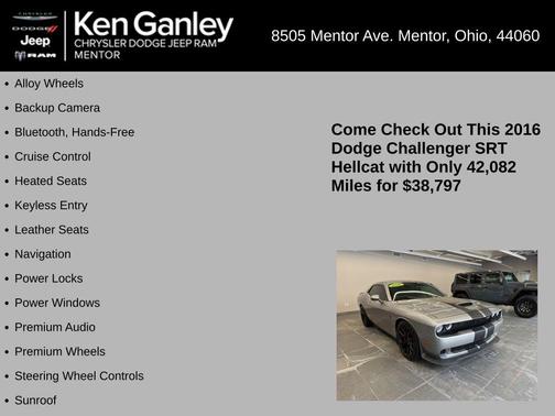 2016 Dodge Challenger SRT Hellcat