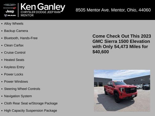 Red 2023 GMC Sierra 1500 Elevation