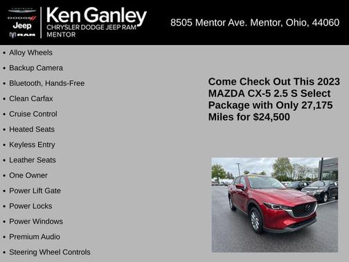 2023 Mazda CX-5 2.5 S Select Package