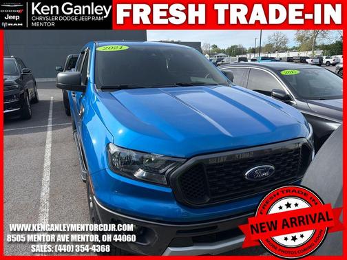 Blue 2021 Ford Ranger XLT