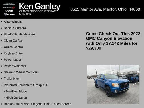 2022 GMC Canyon Elevation