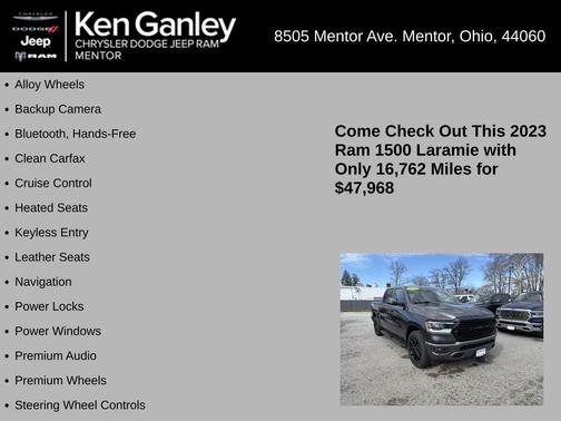 Granite Crystal Clearcoat Metallic 2023 RAM 1500 Laramie