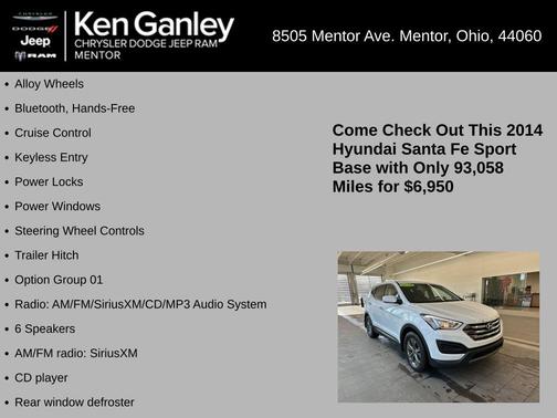 2014 Hyundai Santa Fe Sport 2.4L