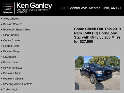 2019 RAM 1500 Big Horn