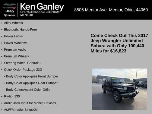 2017 Jeep Wrangler Unlimited Sahara