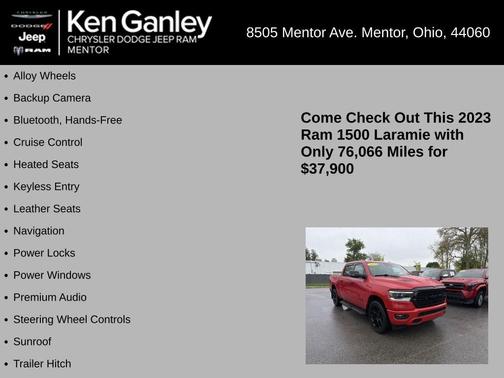 Flame Red Clearcoat 2023 RAM 1500 Laramie