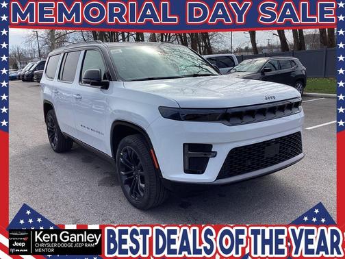 Bright White Clearcoat 2026 Jeep Grand Wagoneer Summit Obsidian