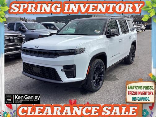 Bright White Clearcoat 2026 Jeep Grand Wagoneer Summit Obsidian