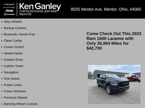 Patriot Blue Pearlcoat 2023 RAM 1500 Laramie