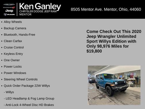 2020 Jeep Wrangler Unlimited Sport