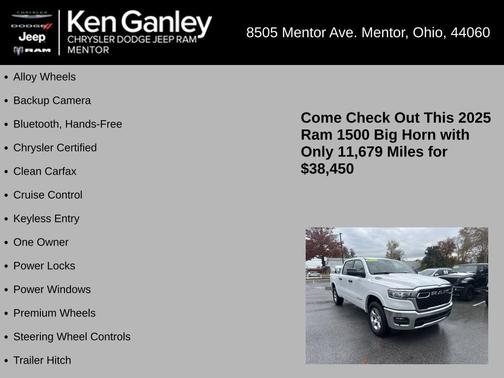 2025 RAM 1500 Big Horn/Lone Star