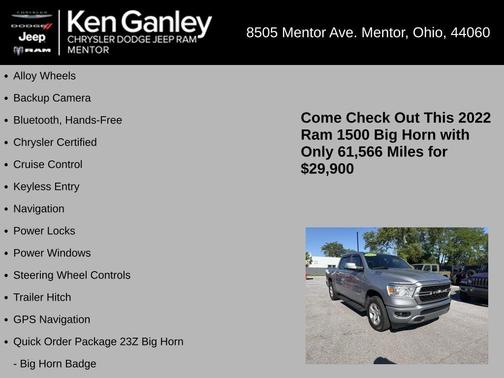 Billet Silver Metallic Clearcoat 2022 RAM 1500 Big Horn