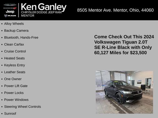 2024 Volkswagen Tiguan 2.0T SE R-Line Black