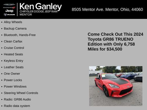 2024 Toyota GR86 TRUENO Edition
