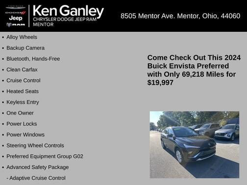 Ebony Twilight Metallic 2024 Buick Envista Preferred