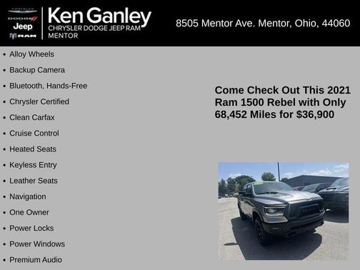 Billet Silver Metallic Clearcoat 2021 RAM 1500 Rebel