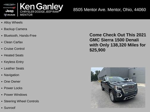 Hunter Metallic 2021 GMC Sierra 1500 Denali