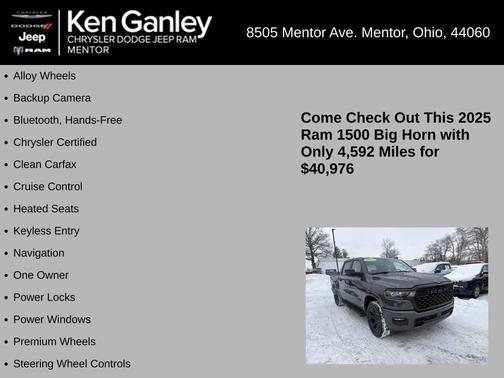 2025 RAM 1500 Big Horn/Lone Star