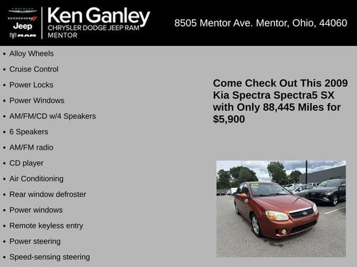 Copper 2009 Kia Spectra5 SX