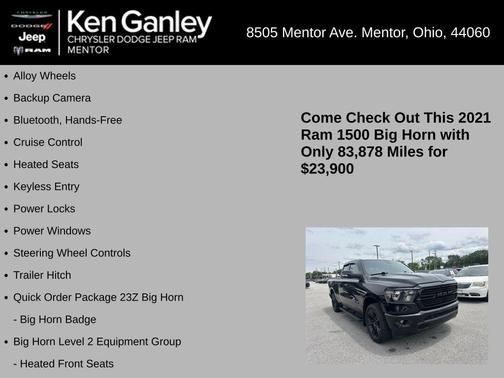 Diamond Black 2021 RAM 1500 Big Horn