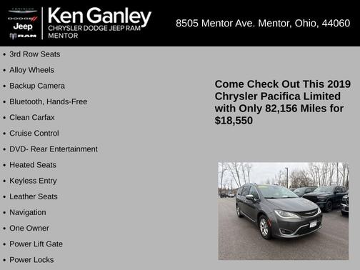 2019 Chrysler Pacifica Limited