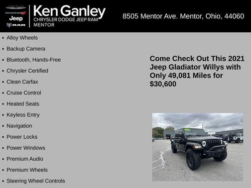 2021 Jeep Gladiator Sport