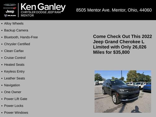2022 Jeep Grand Cherokee L Limited