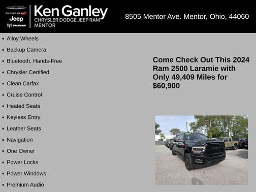 Diamond Black 2024 RAM 2500 Laramie