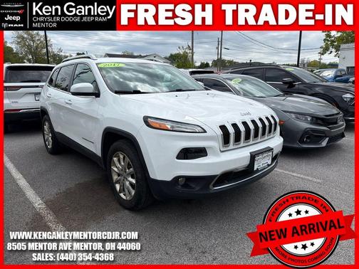 Bright White Clearcoat 2017 Jeep Cherokee Limited