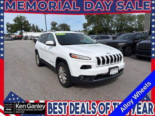 Bright White Clearcoat 2017 Jeep Cherokee Limited