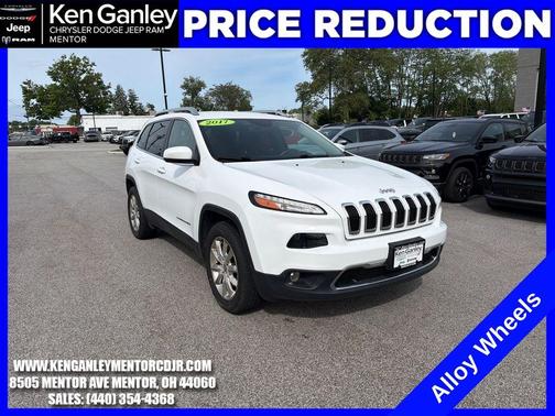 Bright White Clearcoat 2017 Jeep Cherokee Limited