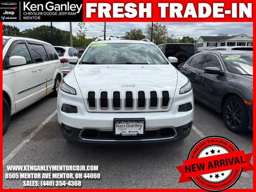 Bright White Clearcoat 2017 Jeep Cherokee Limited