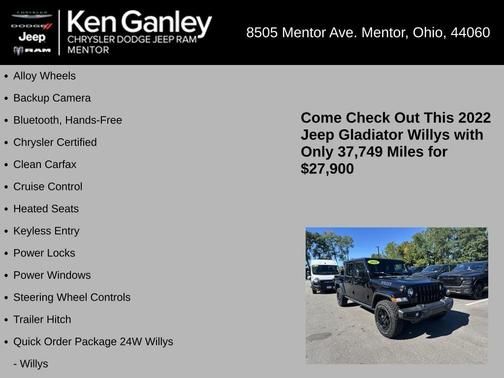 2022 Jeep Gladiator Sport