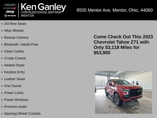 2023 Chevrolet Tahoe Z71