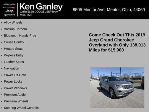 2019 Jeep Grand Cherokee Overland