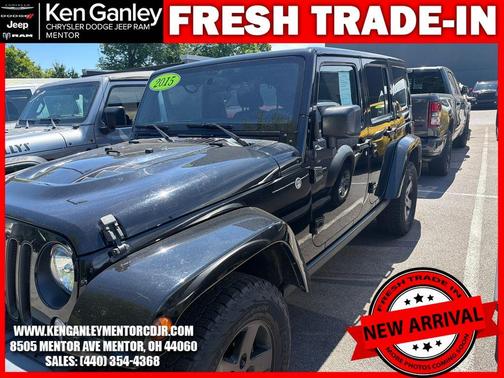 Black Clearcoat 2015 Jeep Wrangler Unlimited Sahara