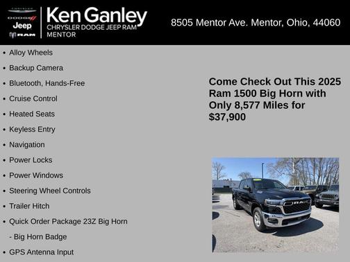 Diamond Black 2025 RAM 1500 Big Horn/Lone Star