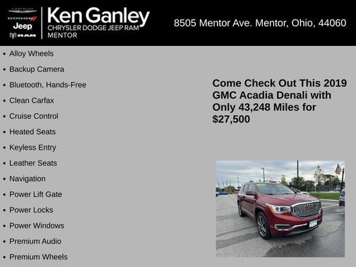 2019 GMC Acadia Denali