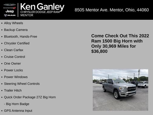 Billet Silver Metallic Clearcoat 2022 RAM 1500 Big Horn