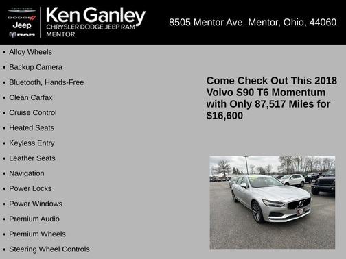 2018 Volvo S90 T6 Momentum