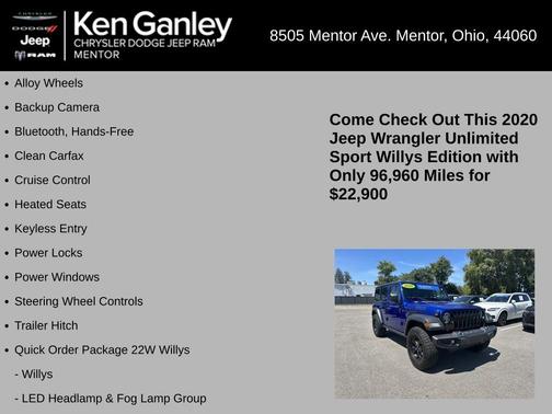 2020 Jeep Wrangler Unlimited Sport