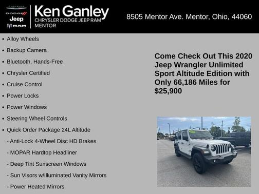 2020 Jeep Wrangler Unlimited Sport Altitude