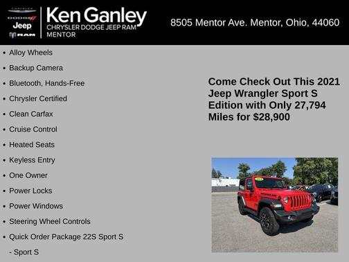 2021 Jeep Wrangler Sport