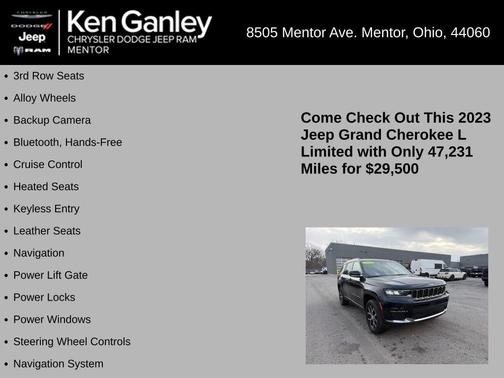 Midnight Sky 2023 Jeep Grand Cherokee L Limited