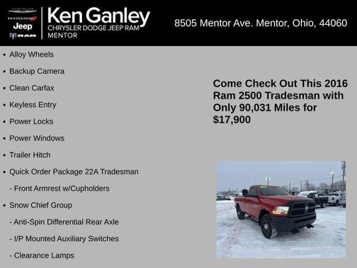 2016 RAM 2500 Tradesman