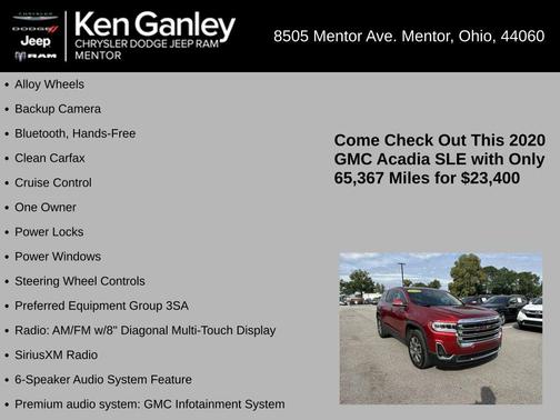 2020 GMC Acadia SLE