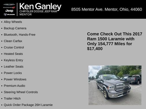 Granite Crystal Clearcoat Metallic 2017 RAM 1500 Laramie