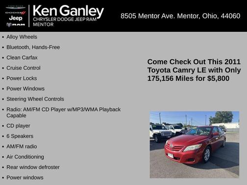 2011 Toyota Camry LE